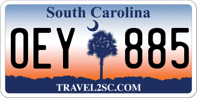 SC license plate OEY885