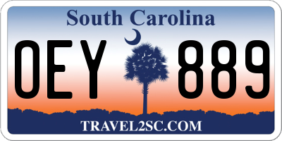 SC license plate OEY889