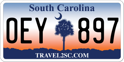 SC license plate OEY897
