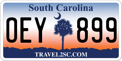 SC license plate OEY899