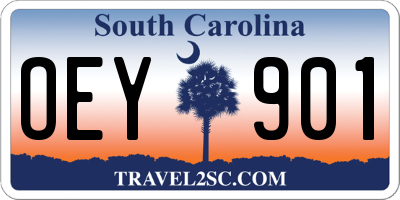 SC license plate OEY901