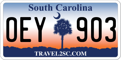 SC license plate OEY903