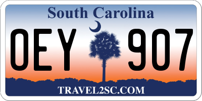 SC license plate OEY907