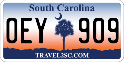 SC license plate OEY909
