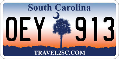 SC license plate OEY913