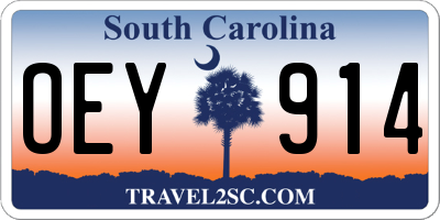 SC license plate OEY914