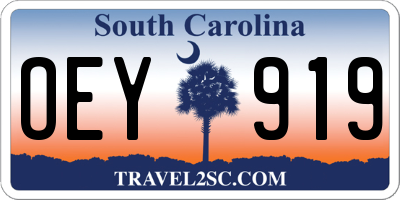 SC license plate OEY919