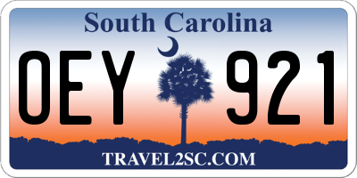 SC license plate OEY921
