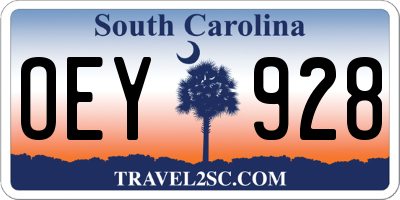 SC license plate OEY928