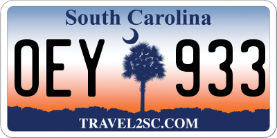 SC license plate OEY933
