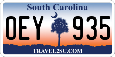 SC license plate OEY935