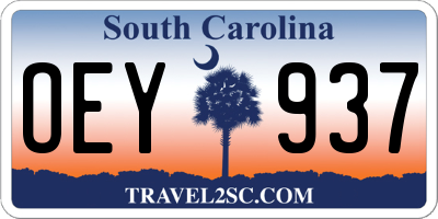 SC license plate OEY937