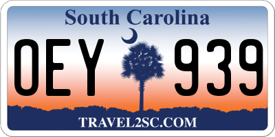SC license plate OEY939