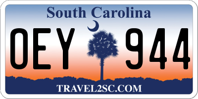 SC license plate OEY944