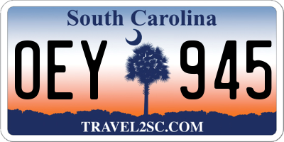 SC license plate OEY945