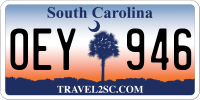 SC license plate OEY946