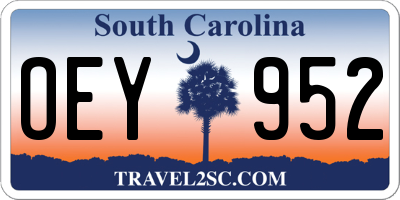 SC license plate OEY952