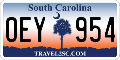 SC license plate OEY954