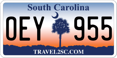SC license plate OEY955