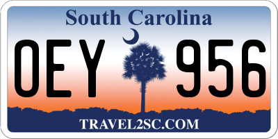 SC license plate OEY956