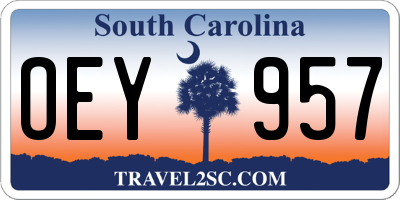 SC license plate OEY957