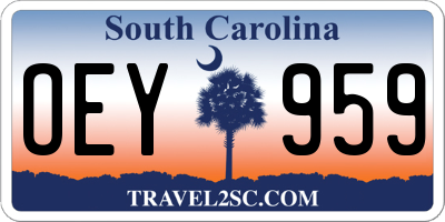 SC license plate OEY959