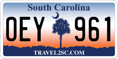 SC license plate OEY961