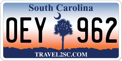SC license plate OEY962