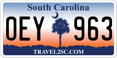 SC license plate OEY963