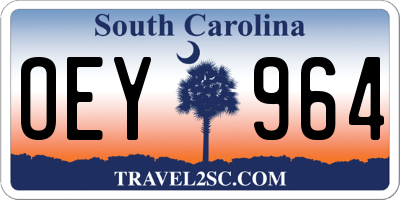 SC license plate OEY964