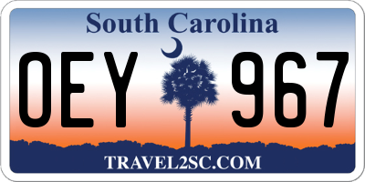 SC license plate OEY967