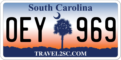 SC license plate OEY969