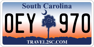 SC license plate OEY970