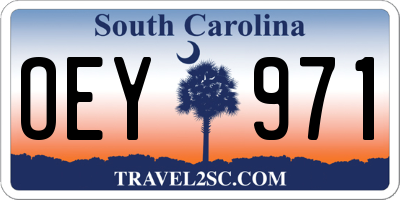 SC license plate OEY971