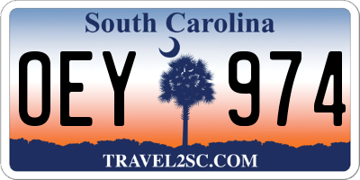 SC license plate OEY974