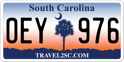 SC license plate OEY976