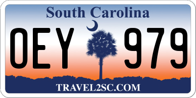 SC license plate OEY979