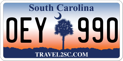 SC license plate OEY990