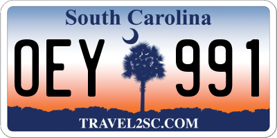 SC license plate OEY991