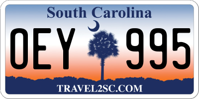 SC license plate OEY995
