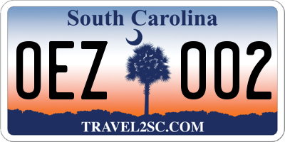 SC license plate OEZ002