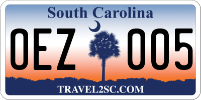 SC license plate OEZ005