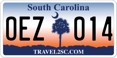 SC license plate OEZ014