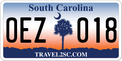 SC license plate OEZ018