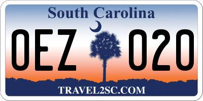 SC license plate OEZ020