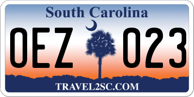 SC license plate OEZ023