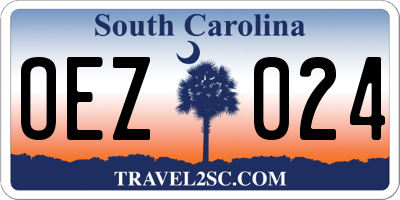 SC license plate OEZ024