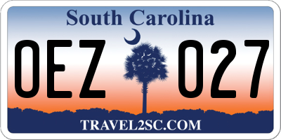 SC license plate OEZ027