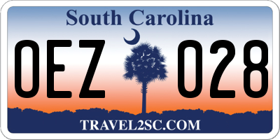 SC license plate OEZ028