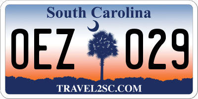SC license plate OEZ029